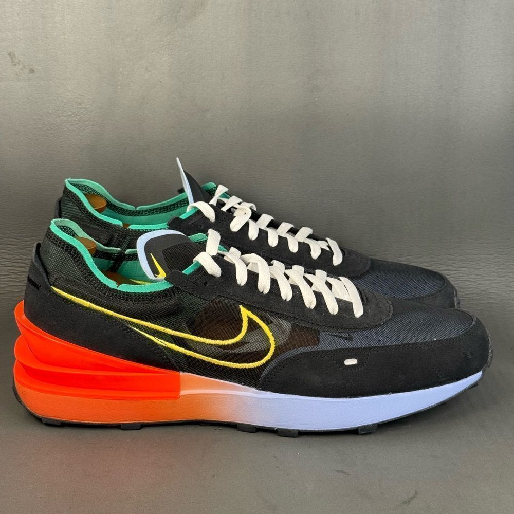 Nike Waffle One Black Hyper Crimson athletic sneaker shoes men’s size 15